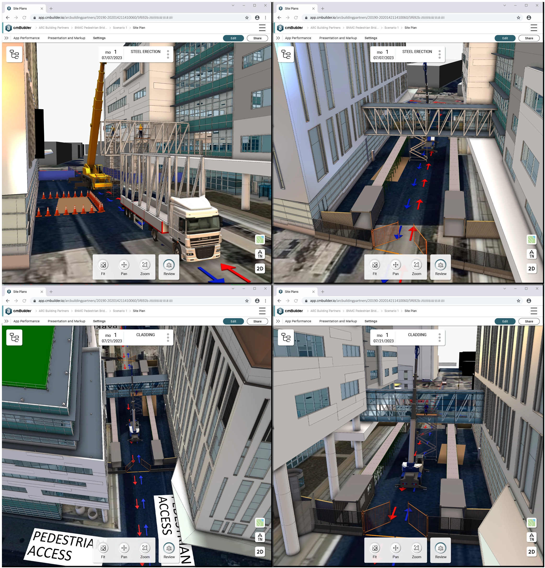 ARC Building Partners BNMC Pedestrian project benefits from cmBuilder.io for site logistics and planning