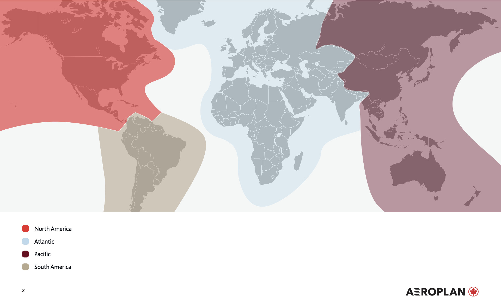 Aeroplan award chart zones