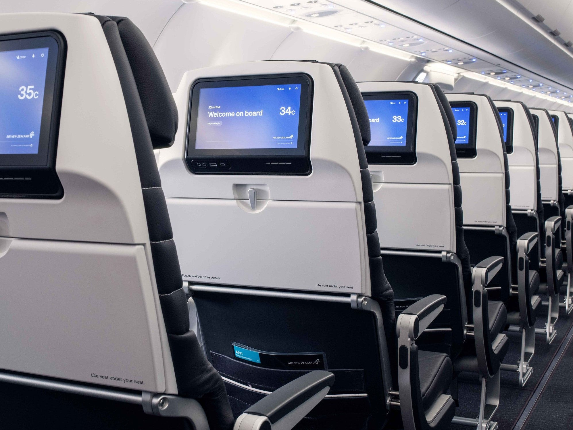 Air New Zealand Economy cabin