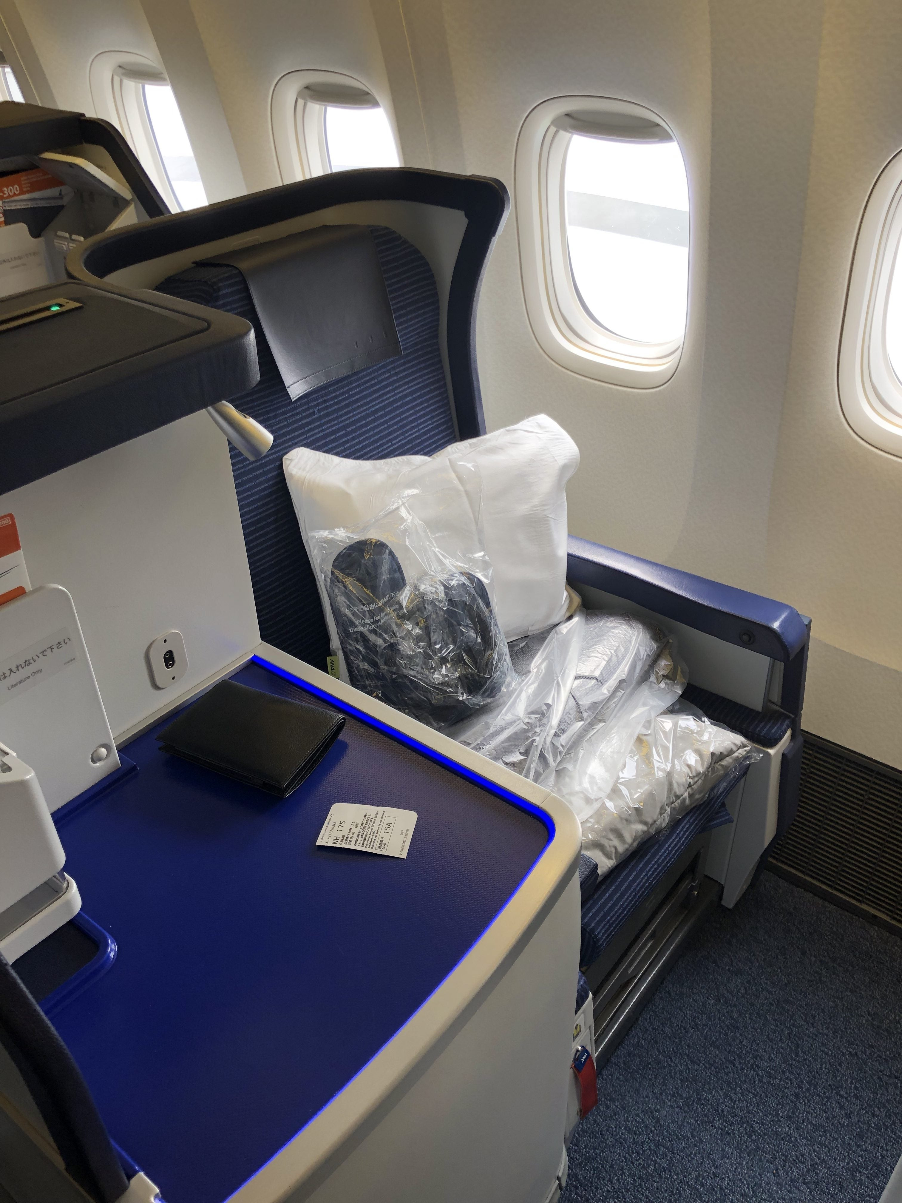 ANA Business Class Seat and Cabin Detail