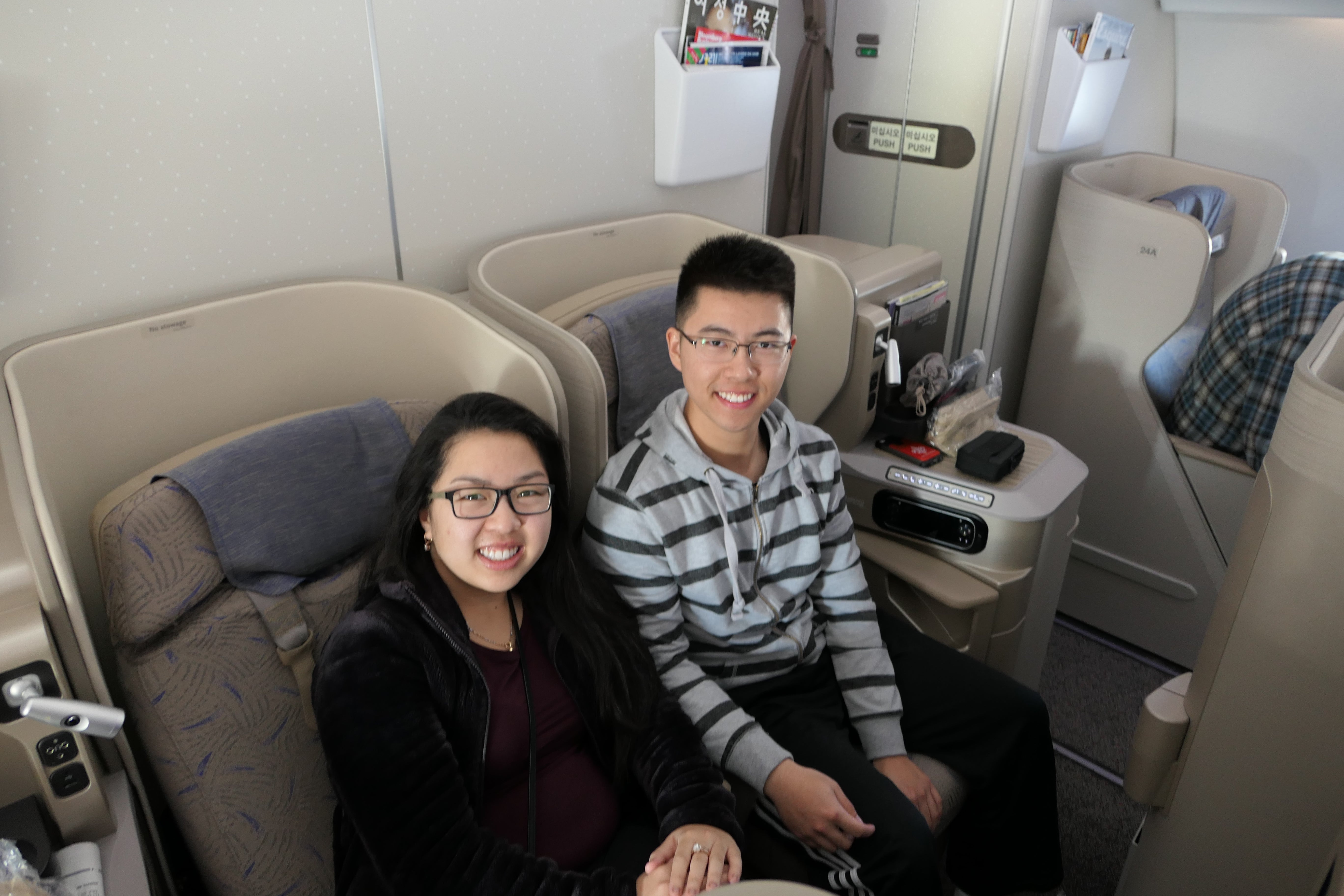 Asiana Airlines business class cabin