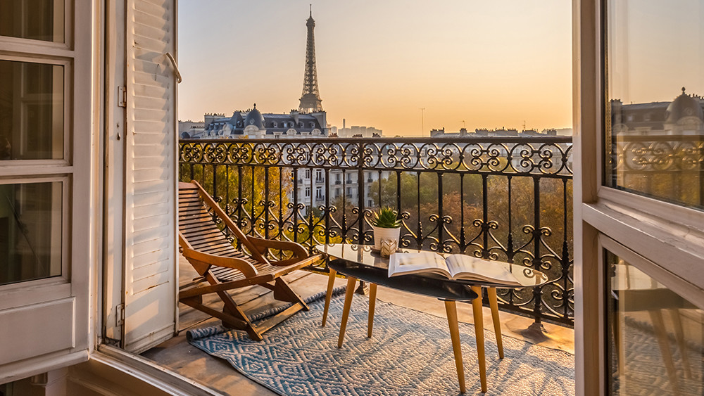 Parisian balcony view