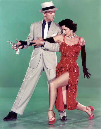 Cyd Charisse and Fred Astaire elegantly dancing in The Band Wagon