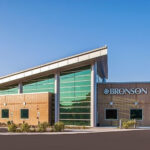 Modern medical facility exterior of a Bronson Primary Care Partners location.