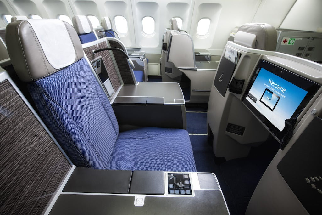 Brussels Airlines business class cabin shot