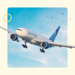 Airplane flying in the sky representing United Airlines Partners