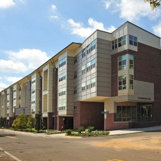 Champion's Hall at Florida State University, a premier student residence hall enhancing campus housing