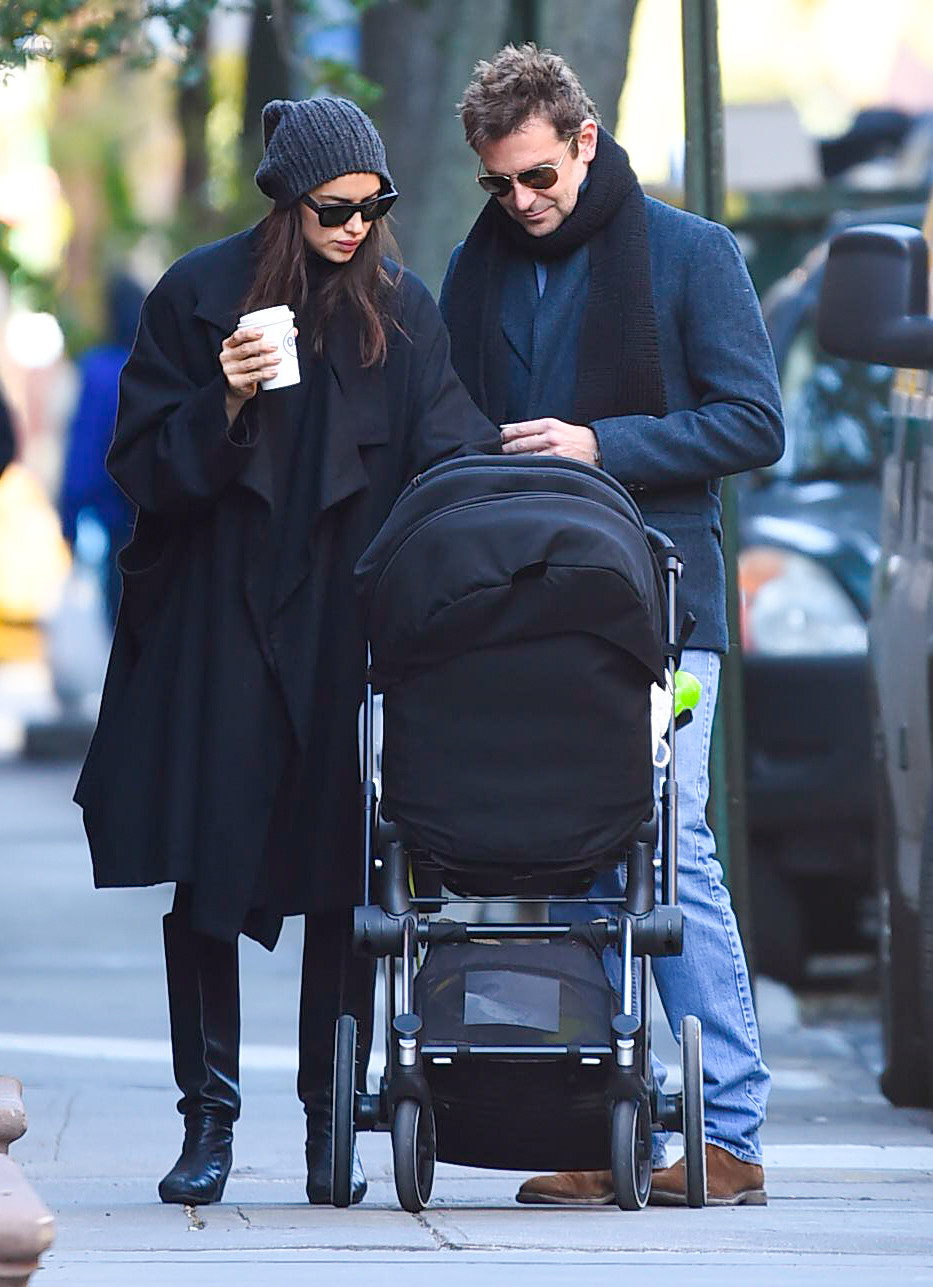 Bradley Cooper and Irina Shayk are seen walking in soho in New York City.