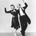 Virginia Dale and Fred Astaire playfully dancing in Holiday Inn