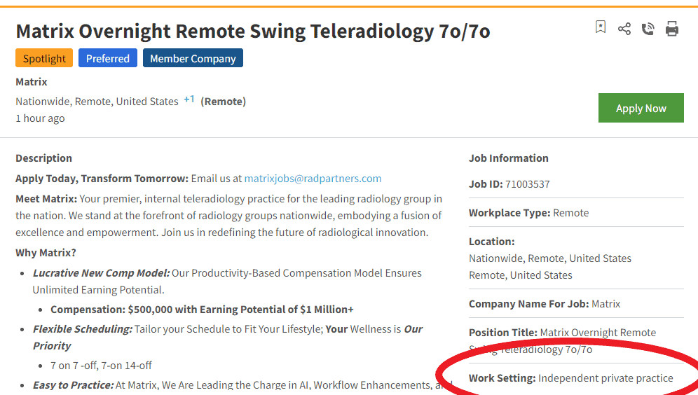 Decoding Radiology Partners Job Listings: Are They Truly Independent Practices?