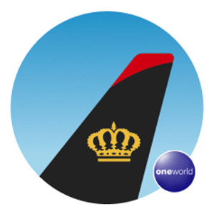 Royal Jordanian logo displayed as an Alaska Airlines partner, highlighting access to Petra and Middle Eastern jewels for Mileage Plan members.