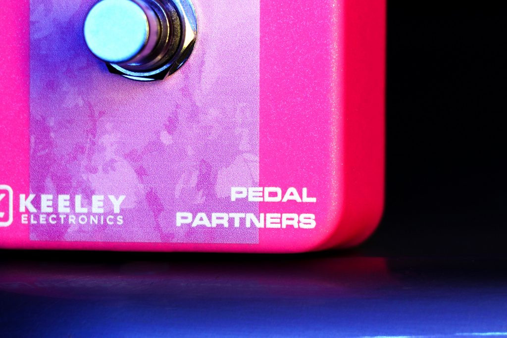 Close up detail of the Keeley Realizer Pedal Partners Artist Series artwork