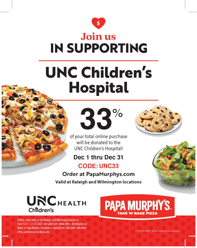 Papa Murphy's and UNC Children's Hospital Partnership