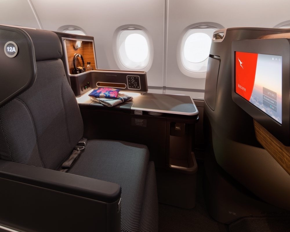 Qantas business class seat