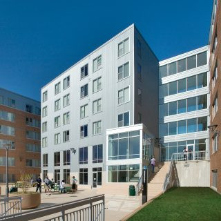 Riverview Residence Hall at University of Wisconsin Milwaukee, offering student housing with river views