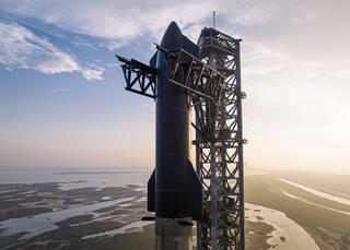 SpaceX Starship on Launch Pad at Starbase Texas