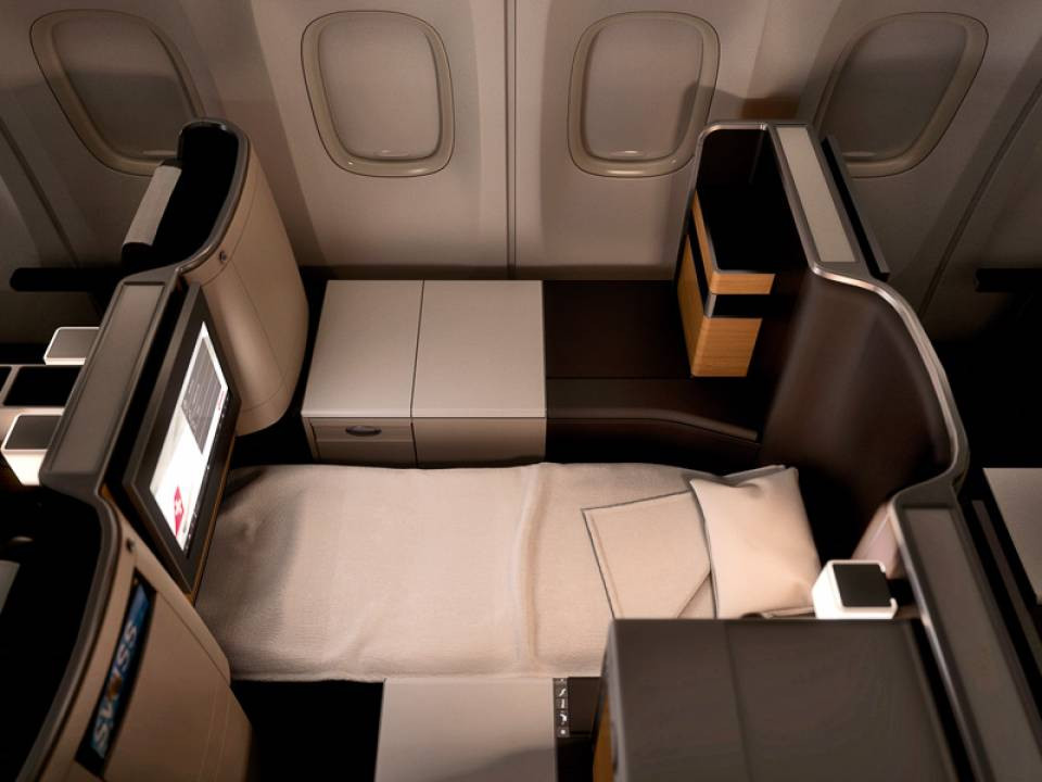 SWISS Air business class cabin