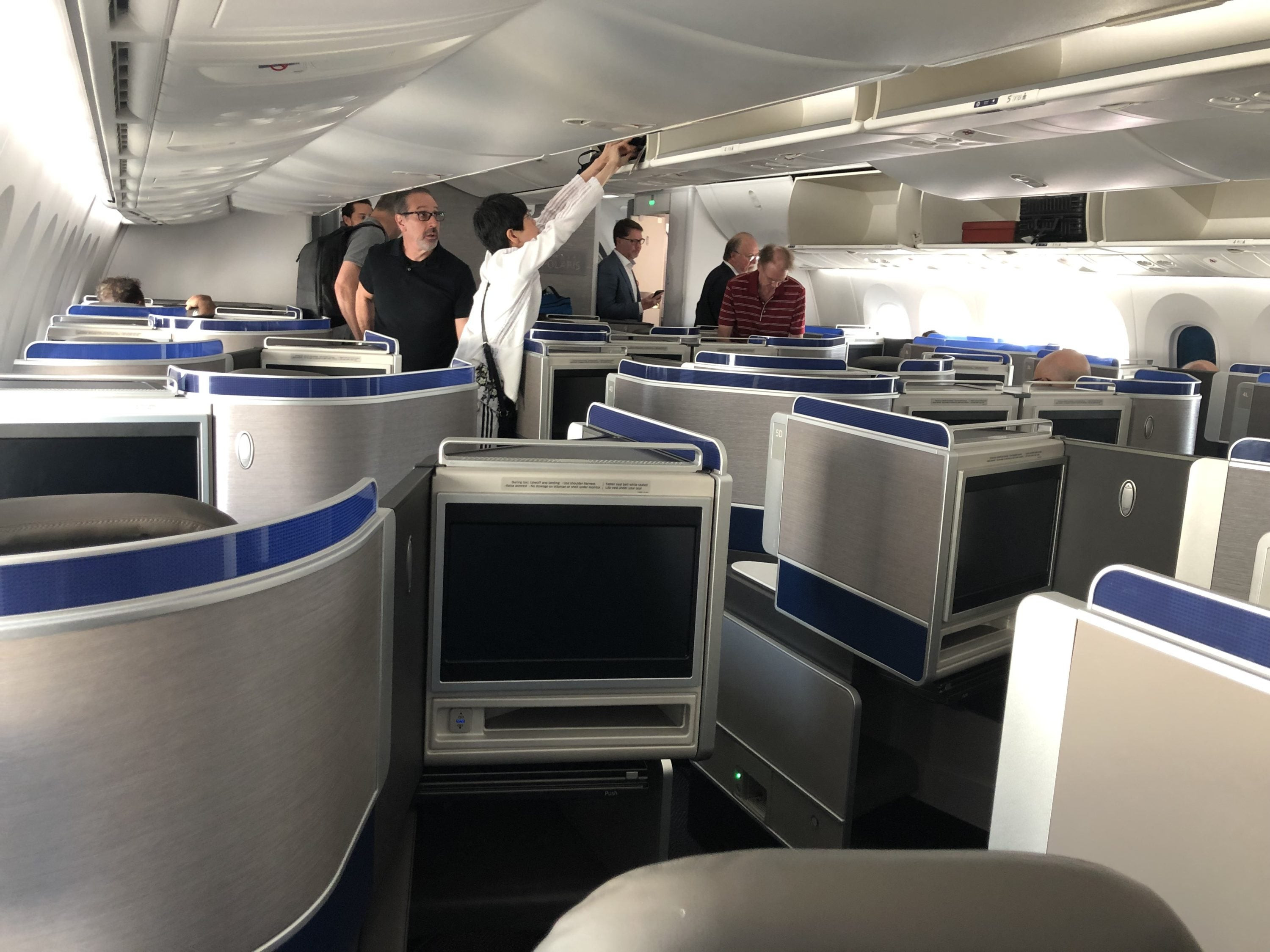 United Polaris 787-10 rear cabin view