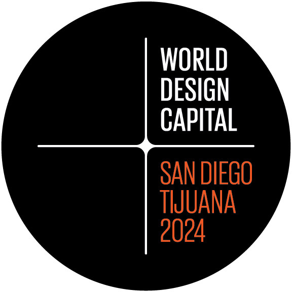 World Design Capital 2024 logo, San Diego Tijuana designation, celebrating Foster + Partners exhibition