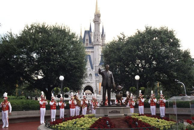 The band plays at the Partners Statue dedication