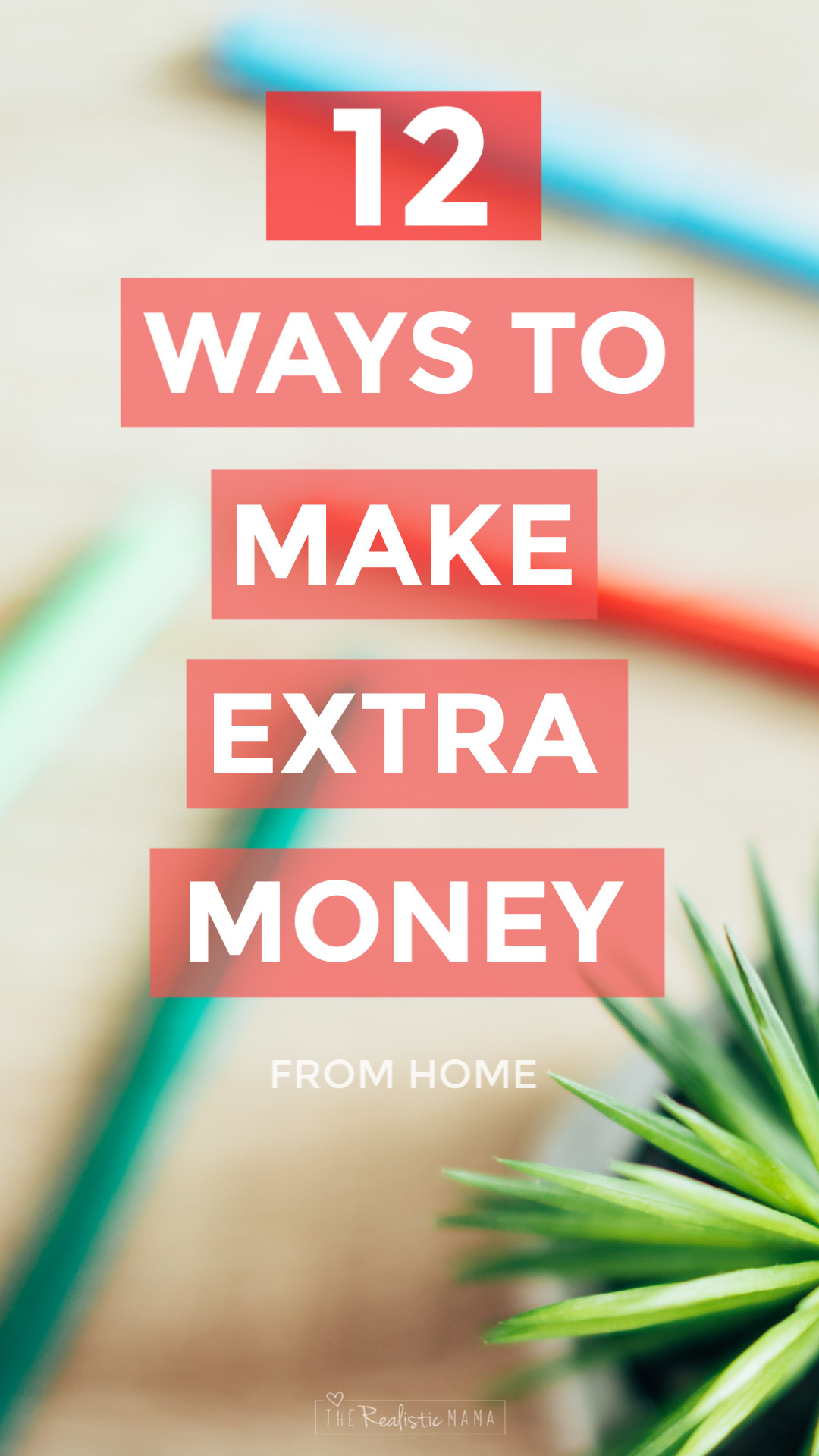 Woman working on laptop at home with the text "Blog for Extra Income"