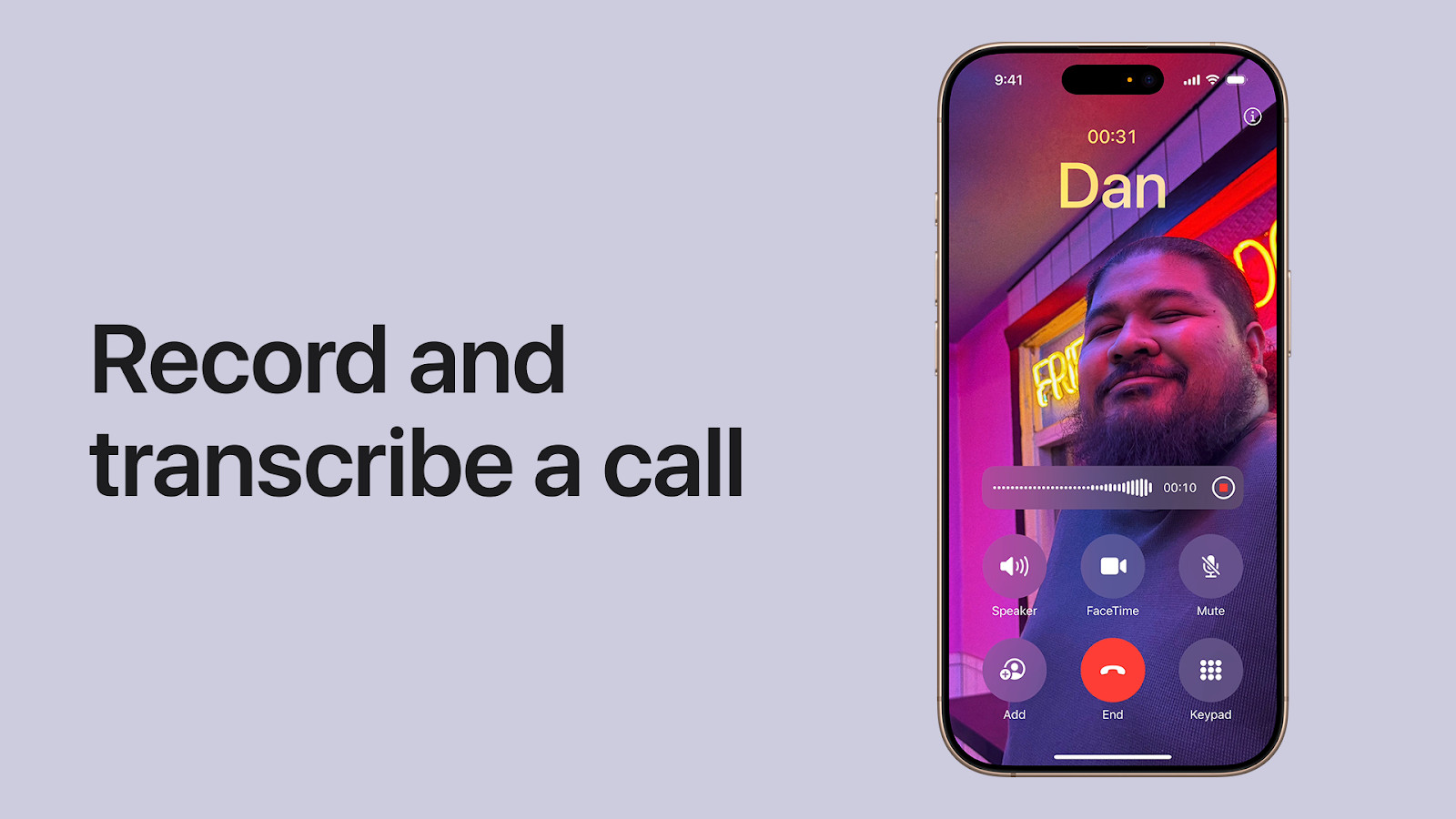 Apple Phone Call Recording and Transcription