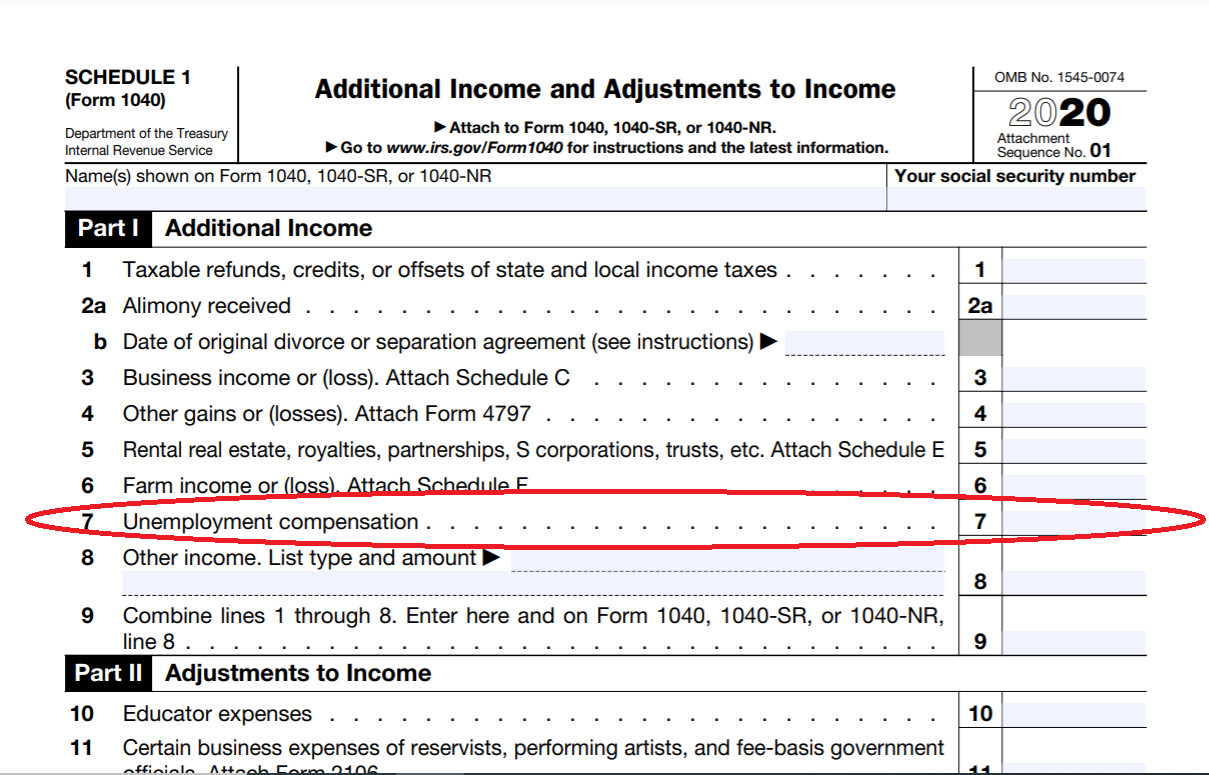 Form 1099-G Example