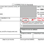 Example of 1099 NEC Form for Nonemployee Compensation