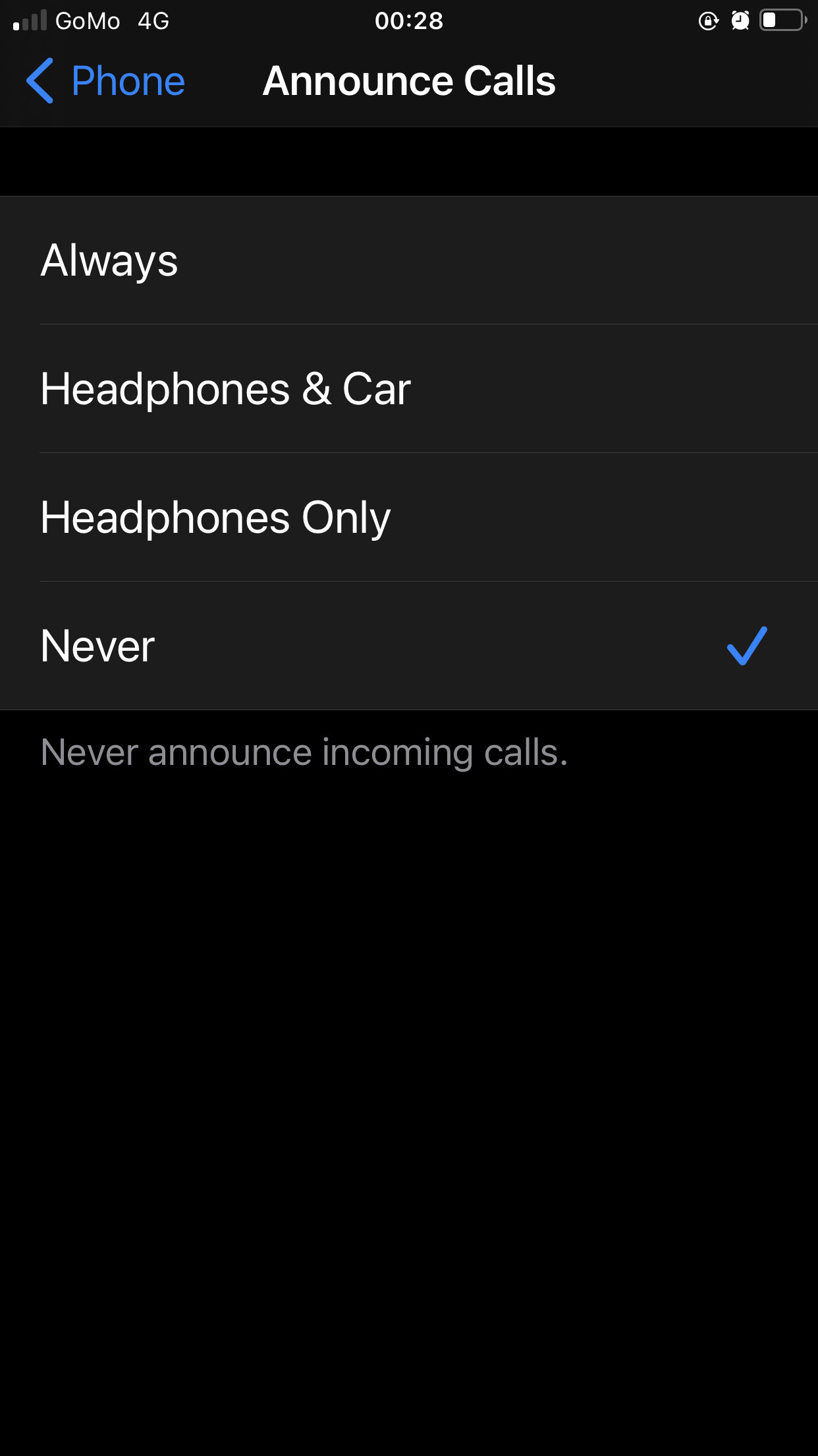 Customize iPhone focus mode for silencing calls