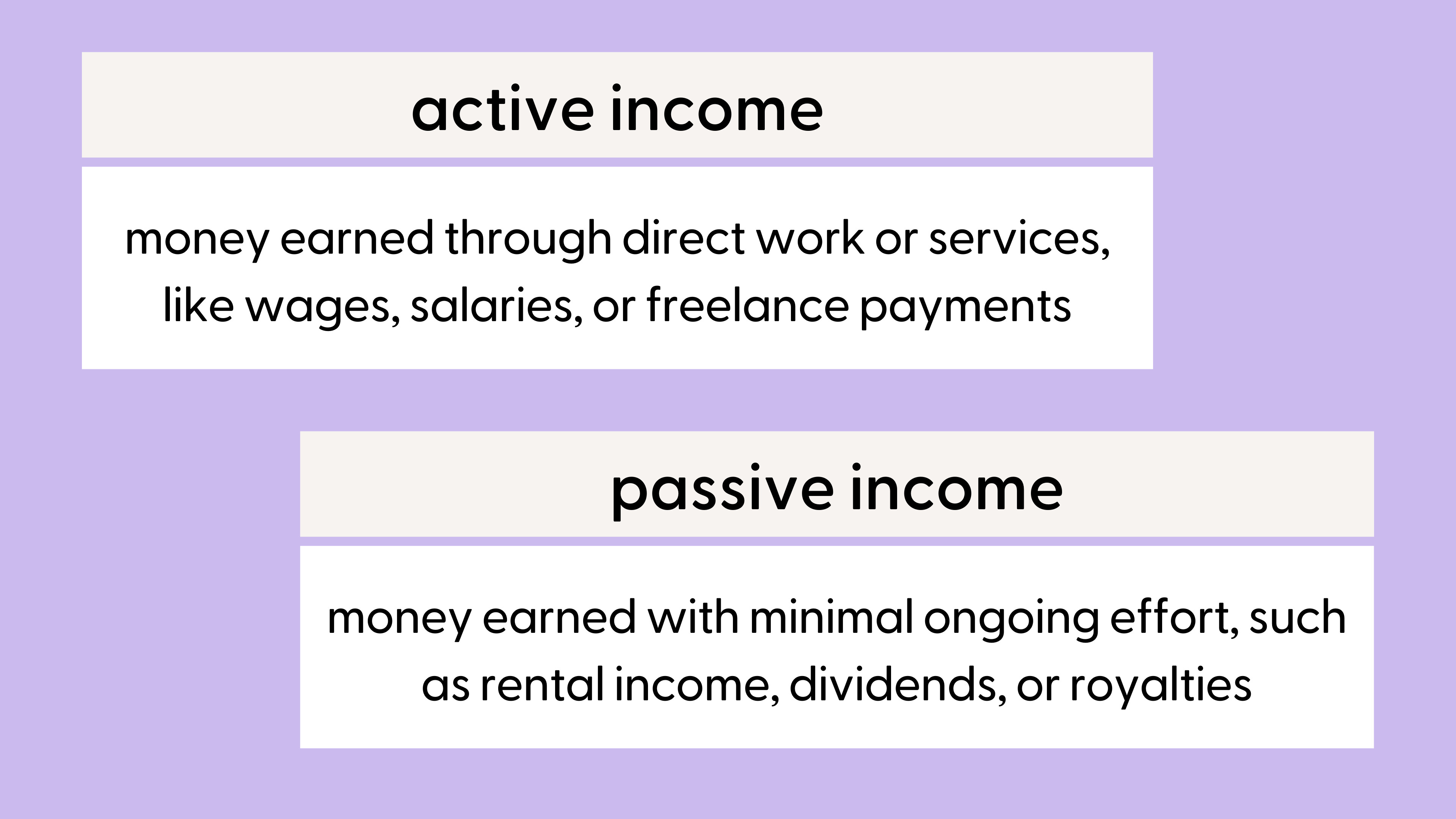 active income vs passive income sources explained