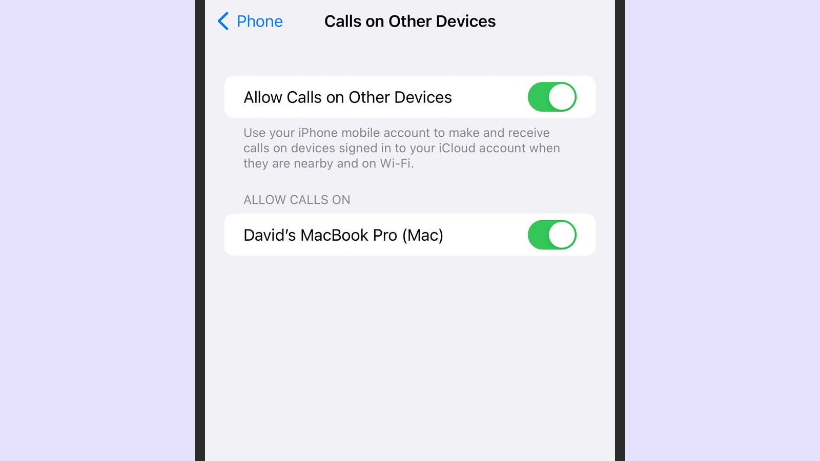 Answering iPhone calls on macOS