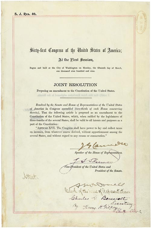Civil War tax form