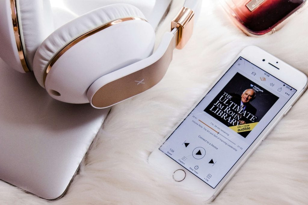 Audible library on a tablet