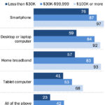 Americans with lower incomes have lower levels of technology adoption
