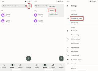 Set up Call Screen steps