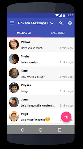 A screenshot of the Hide SMS app