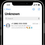 Blocked Contact settings on iPhone