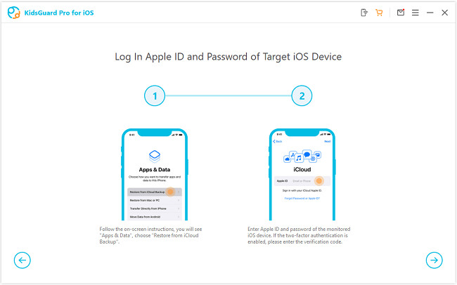 Monitoring iCloud data with KidsGuard Pro