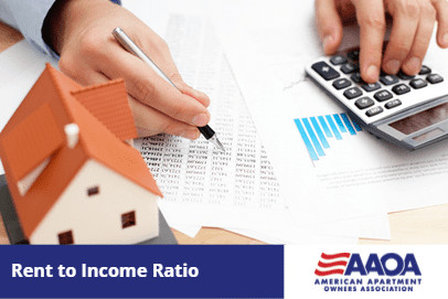 Person Calculating Rent to Income Ratio