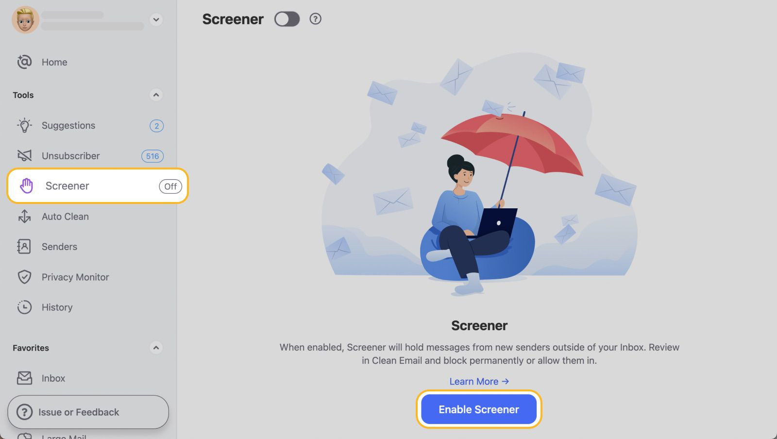 Filter your Inbox from Spam Using Clean Email