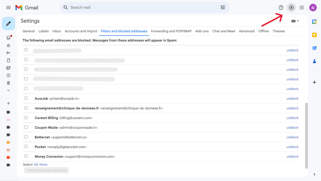 Adjusting Gmail Email Settings