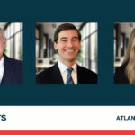 Strategic partnership between two companies in Atlanta, symbolized by a handshake and overlapping logos