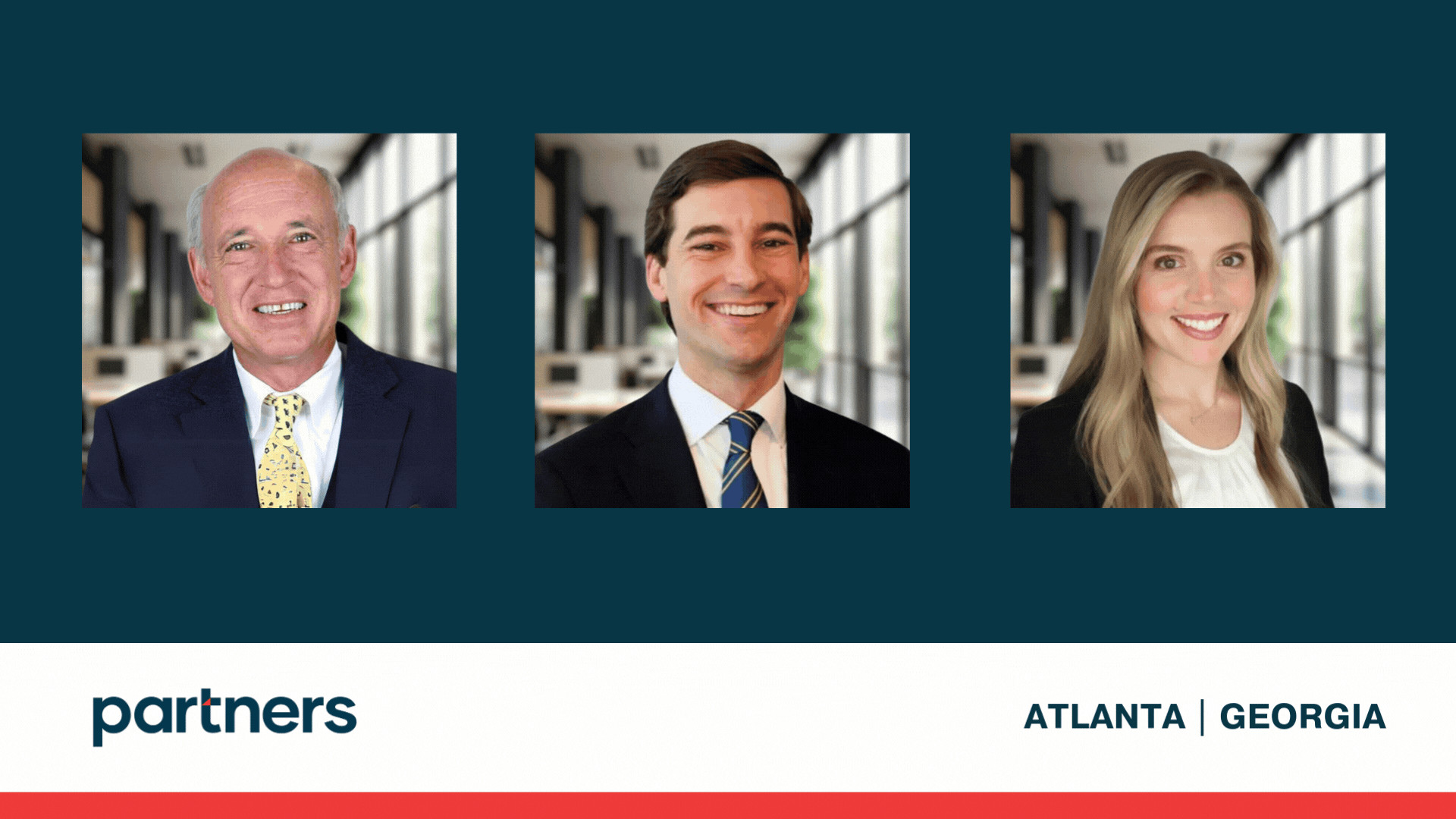 Strategic partnership between two companies in Atlanta, symbolized by a handshake and overlapping logos