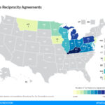State reciprocity agreements including state income tax reciprocity agreements