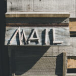 Vintage wooden mailbox