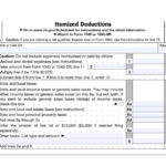 IRS Form 1040 Showing Lines for Income and AGI Calculation