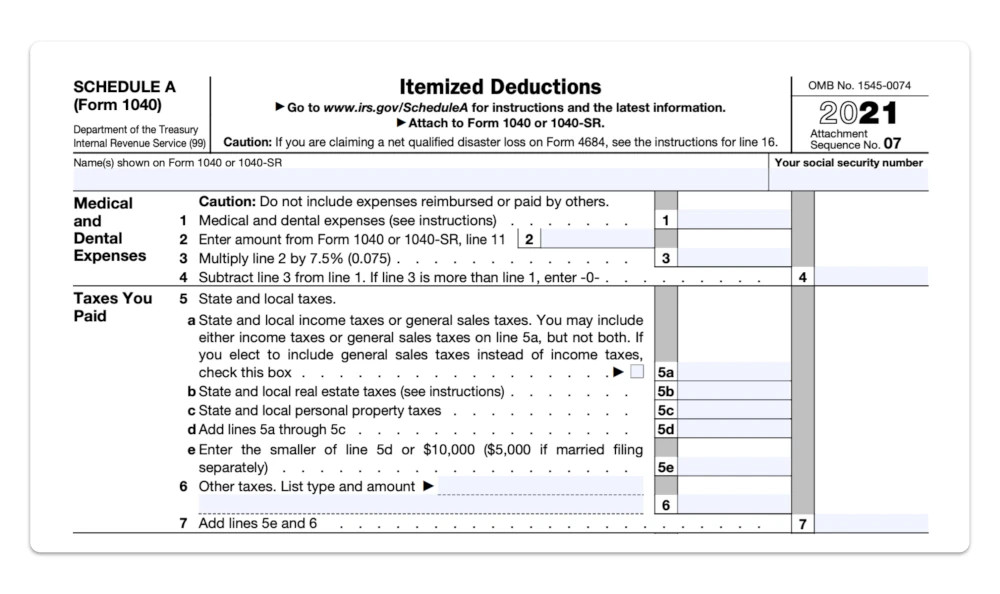 IRS Form 1040 Showing Lines for Income and AGI Calculation