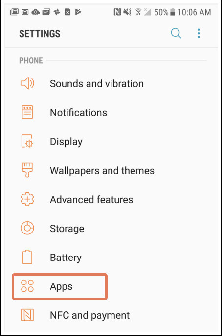 Android settings apps