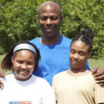 Father and two daughters