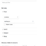 Whitelisting a sender by creating an inbox filter in Yahoo